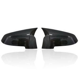 Black mirror cover For BMW 5 6 7 Series F10 F11 F18 F07 F12 F13 F06 F01 F02 LCL Carbon Fiber Pattern Mirror Caps