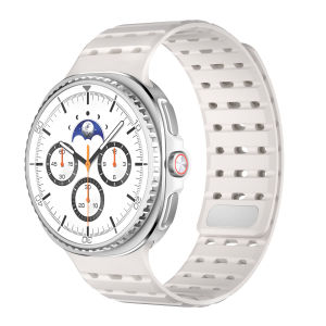 GEEKTHINK | Breathable Silicone Strap for Samsung Galaxy Watch 8 40 44mm Magnetic Sports Band for Watch 8 Classic 46mm Bracelet Accessories