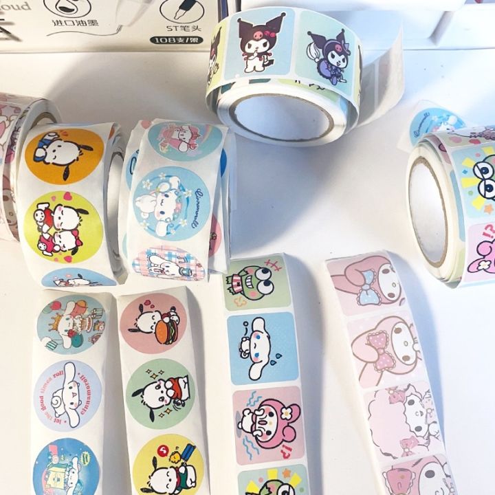 200pcs/500pcs/roll Sanrio Family Kuromi Melody Cinnamon Cute Creative ...