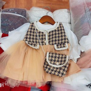 Váy bé gái 3 chi tiết Kèm túi