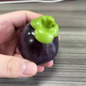 New Handmade Crispy Mangosteen Squishy Stress Ball Crunchy Squeeze Fidget Toy Round Blocks ASMR Sensory Decompression for Adults