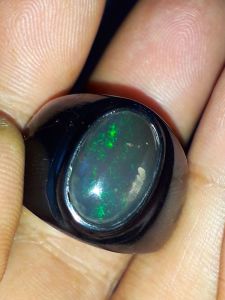 cincin tanduk batu kalimaya kristal banten asli jumbo