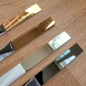 [super_pro] แต่งบ้าน แผ่นสแตนเลส 3เมตร แบบเงา ติดผนัง สีทอง โรสโกล wallpaper สติ๊กเกอร์ มีกาวในตัว ติดวอเปเปอร์ ไม่ทำร้ายผนัง