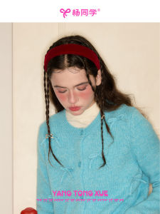 Red Velvet Hairband Womens High Hairline Advanced Sensation Face Washing Hair Clip 2025 New Pressed Hair Headwear