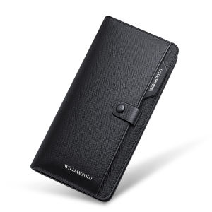 WILLIAMPOLO | Mens Genuine Leather Retro Wallet