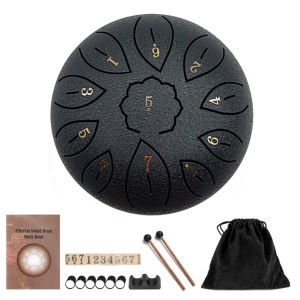 [Fast Delivery] Steel Tongue Drum Set 6 inch 11 Tune Handpan with Drumstick Carrying Bag