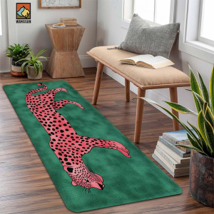 VIKAMA Jaguar Da Báo Dài Thảm Chống Trơn Trượt Nhà Bếp Thảm Phòng Ngủ Hành Lang Thảm Có Thể Giặt Bằng Máy Polyester Mềm Mại Trang Trí Nhà