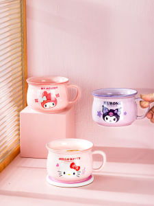 Adorable HelloKitty Ceramic Mug for Home Breakfast Milk Drinking Cup Children Water Cup High Aesthetic Value Mug