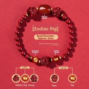JIZHAOTANG | Genuine Cinnabar Beads Bracelet