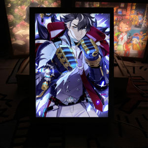 Leosley Anime Figure Night Light Creative Birthday Gift Barbecue Small Lamp Two-Dimensional Collectible Toy Poster Wall Art