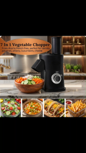 Vegetable Chopper & Automatic Slicer | Multifunctional Food Processor Salad Maker for Carrots Potatoes Onions Cheese