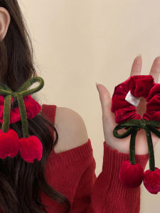 MOYAJIEKA | Red Velvet Flower Hair Tie