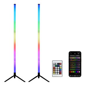 2 Đèn LED RGB Sàn Nhà Đồng Bộ Nhạc Cảm Biến Âm Thanh Tạo Không Khí Chơi Game Phòng Ngủ Phát Trực Tiếp Thiết Bị Thông Minh Điện Áp 5V
