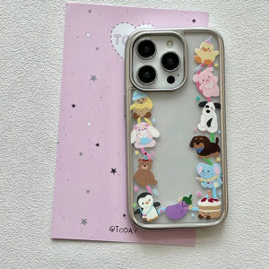 Jellycat Animal Phone Case Full Cover Protection for Apple iPhone 13 pro 15 pro Max 11 12 14 plus Anti-Fall XS Max 7P 8Plus SE3