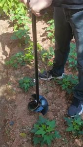 60cm Earth Auger Hand Drill Bit Garden Earth Power Auger Post Hole Digger Manual Hand Drill