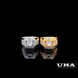 N1291 Nhẫn nam đính đá CZ cao cấp sáng lấp lánh UHA