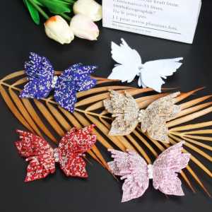 Butterfly Motif 3D Diamond Cloth Patches Non-Woven Fabric with Rhinestones for Clothing & Shoe