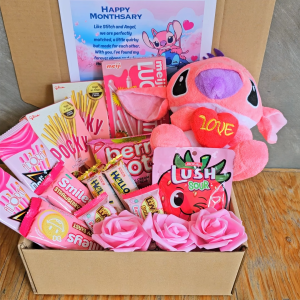 ✨Cute Angela Doll Pink Stitch Chocolate Bundle Dreamy Gift Day Bundle Giftset for Him Boyfriend Monthsary Anniversary Valentines