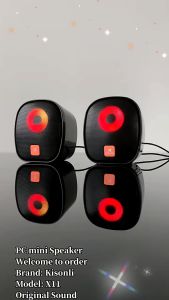 KISONLI - Speaker Komputer X11 Multimedia 2.0 Lampu RGB
