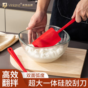 Large Silicone Baking Tool One-Piece Integrated Cake Cream Scraper Heat Resistant Stirring Kitchen Utensil Baking Equipment