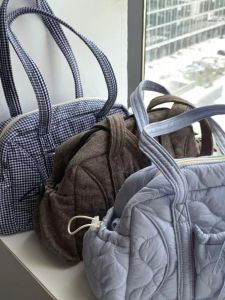 INS Korean Casual Versatile Handheld Boston Bag Bows Shoulder Underarm Bag Large Capacity Commuter Tote Tide