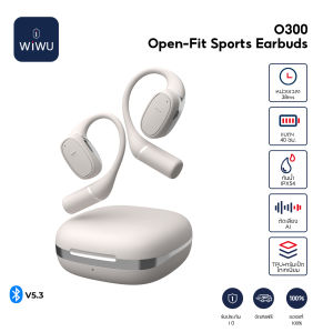 WiWU O300 Open-Fit Sports Earbudsอายุการใช้งานแบตเตอรี่ยาวนาน 40HIPX54 กันน้ําและทนต่อเหงื่อการตัดเสียงรบกวน AI
