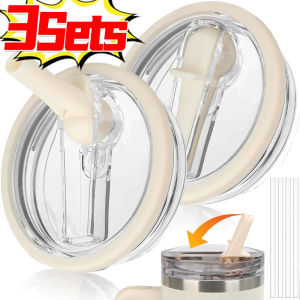 3Sets Spill-proof Cup Cover For Stanley 40oz Replaceable Environmental Protection Cup Cover Creative Spiral Straw Cover Cup Accessorie