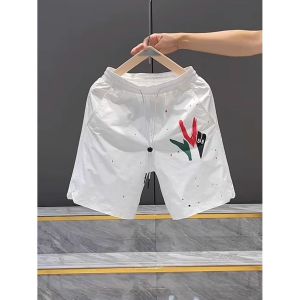 Quần Short Đi Biển Nam Mùa Hè 2025 Quần Short Thường Ngày in Họa Tiết Nhanh Khô Quần Dài Năm Điểm Cạp Vừa