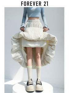 Forever21 | Korean Style Bun Design Mid-Length Dress Fall Winter Monochrome