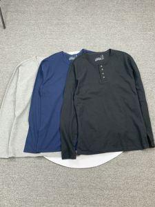 Slim Fit Long Sleeve Polo Shirt & Round Neck T-Shirt for Men: Breathable Knitted Cotton Polyester Spring-Autumn Season Casual Wear