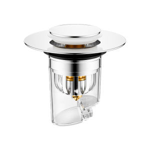 YEMO | Brass Leakproof Anti-Clogging Odor Proof Reflux Preventing Push-Down Sink Drain
