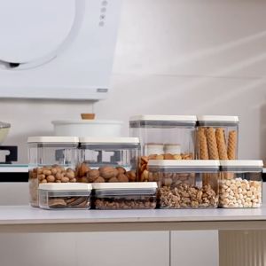 【Woody】Sealing Jar Food Grade Moisture-Proof Transparent Design Large Diameter Easy Access Food