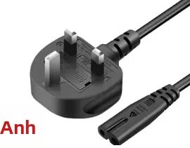 Dây Nguồn 12M Có Đầu Nối Hình Số 8/C13 Phích Cắm Đa Quốc Gia (EU/US/AU/UK) Cáp PVC Dùng Cho TV Màn Hình LED & Thiết Bị Điện Tử