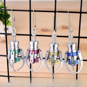 ZZ Creative Press Type Catch Dolls Claw Model Keychain Mini Simulation Claw Machine Decompression Keychain Backpack Pendant