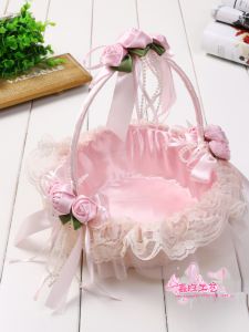 ชุดลูกไม้ตะกร้าของขวัญผลไม้น่ารักตะกร้าหวายสานแบบหิ้วสำหรับจัดเก็บ