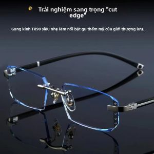 JIFANPAUL | Kính Cận Siêu Nhẹ Không Viền Chống Ánh Sáng Xanh Chống Tia Sáng