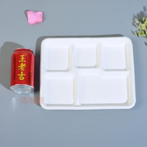 Thickened Disposable Dinner Plates Fast Food Packaging Box Restaurant Large Size Meal Plate Eco-friendly Biodegradable Utensils