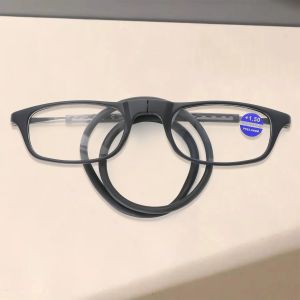 Kính Đọc Sách Nam Nữ Cao Cấp Gọng Từ Tính TR Kiểu Dáng Oval Nhỏ Gọn Dành Cho Nam Và Nữ Tròng Kính Polycarbonate Trắng