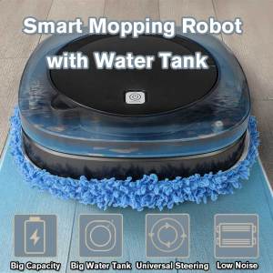 Smart Mopping Robot Electric Rechargeable Sweeping Cleaner with Water Tank Dry and Wet Washing Cloth Home Appliance Gift for Mom