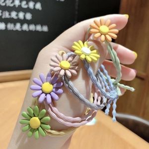 Dây thun cột tóc buộc tóc hoa cúc nhiều màu dễ thương xinh xắn phong cách Hàn Quốc