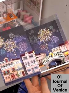 [Ready Stock] [World View] DIY Dollhouse Miniature Kit Miniature Furniture with Dust Cover LED Light Wooden Mini House Mini Shop Cafe Bakery Cute Cheap Decoration Birthday Gift Door Gift Puzzle Handcrafted Handmade Educational Toys for Kids Girls Boys