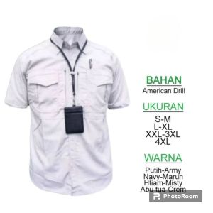 Kemeja Tactical Free Bordir M-TAC Kemeja Tactical Outdoor/Lapangan Tangan Pendek Kemeja Bordir Costum