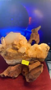 Mãng đá pha lê Lemurian Natural màu vàng Citrine lấp lánh chiều tài hoa sát năng lượng cao mã 269