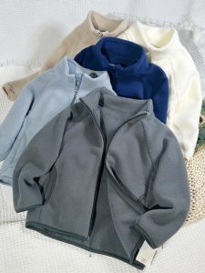Childrens Fleece Lined Jacket Autumn Winter Warm Clothing Boys mid Large Size Fleece Jacket Polyester Fiber Casual Style