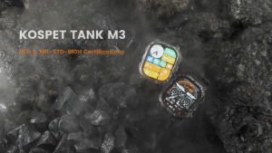Đồng hồ thông minh Kospet Tank M3 dành cho nam: chống nước 100m thời lượng pin lên đến 60 ngày hỗ trợ hơn 100 chế độ thể thao theo dõi giấc ngủ và huyết áp.