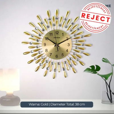 [OBRAL CACAT] Jam Dinding 3D Quartz Clock Creative Luxury Diamond 38cm - H74