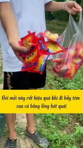 Mồi Dụ Bắt Tôm Cua Cá Gói Đỏ Viên Nén Siêu Thơm Chuyên Dùng Cho Lồng Bát Quái Lờ Rọ Chemeng Store