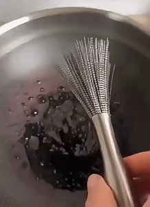 Stainless Steel Kitchen Cleaning Brush - Long-Handled Wire Scrubber for Pots Pans & Dishwashing