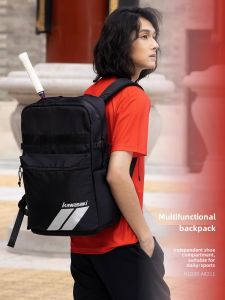 Kawasaki Authentic New Arrival Badminton Bag Backpack 3 PCs Mens and Womens Multi-Functional Large Capacity Sports Tennis Pack