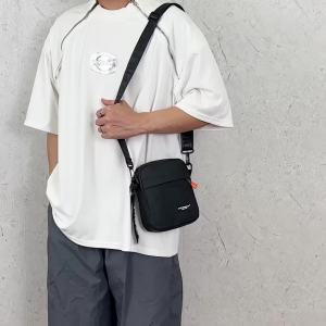 Simple Mini Men Crossbody Bag For Phone Side Bag Casual Waterproof PU Leather Shoulder Bag Business Small Messenger Sling Bags